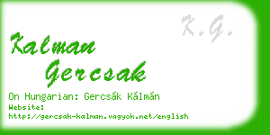 kalman gercsak business card