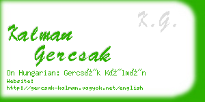 kalman gercsak business card